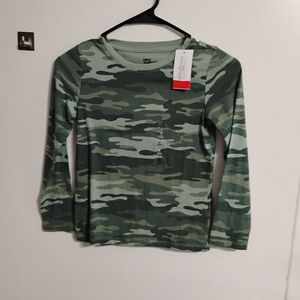 Epic Threads Green Camo Long Sleeve Tee